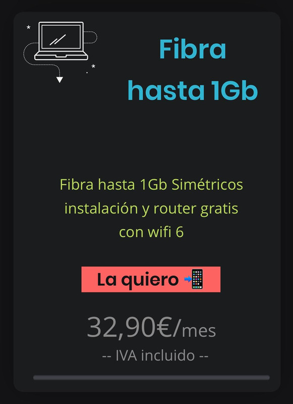 Internet Fibra Óptica 1Gb