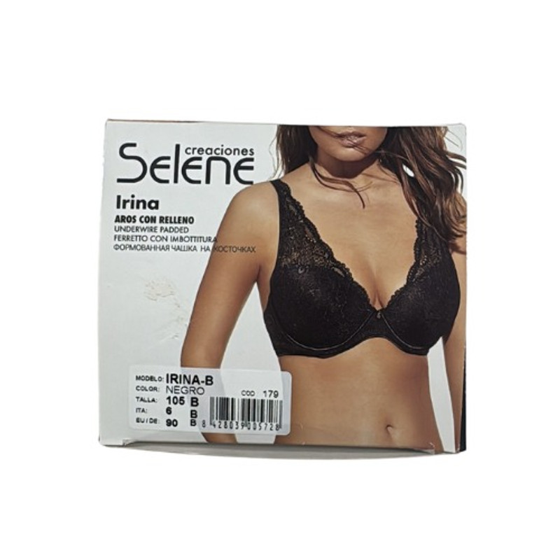 Sujetador negro de encaje - Modelo Irina (marca Selene)